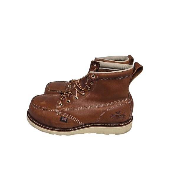 Thorogood Men's 804-4200 American Heritage 6" Safety Moc Toe Wedge Boot 11.5 EE - Picture 4 of 7
